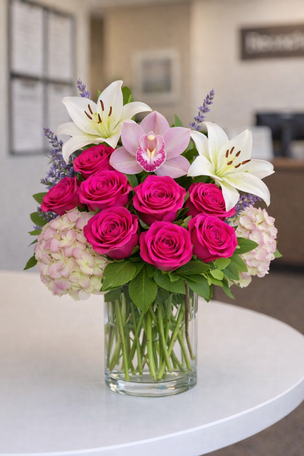 Floral Elegance in Waiting Room