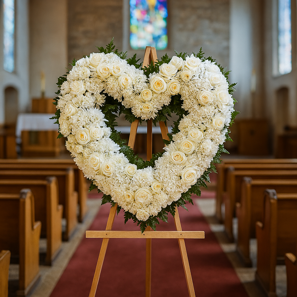 Pure Heart Standing Wreath