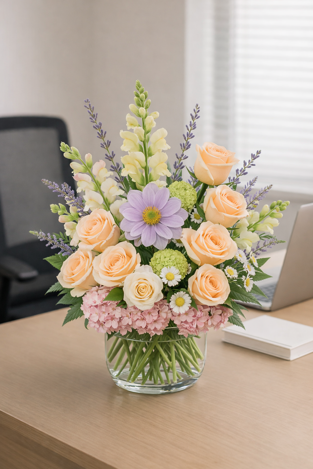 Spa Serenity — Soothing Designer Arrangement (Compact Footprint)