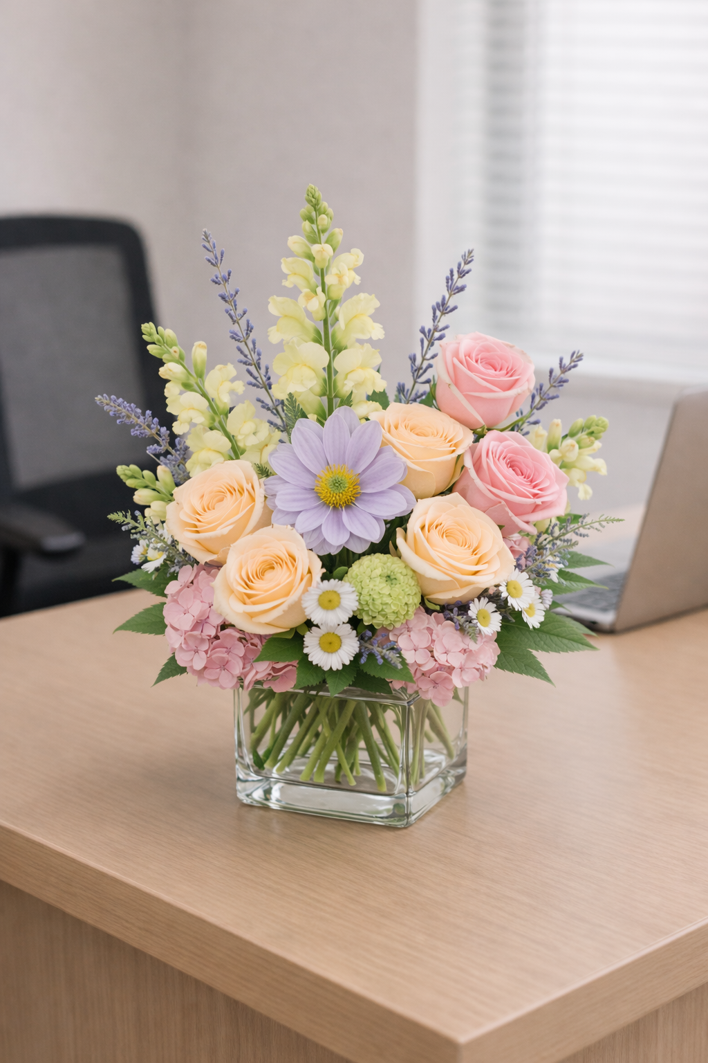 Spa Serenity — Soothing Designer Arrangement (Compact Footprint)
