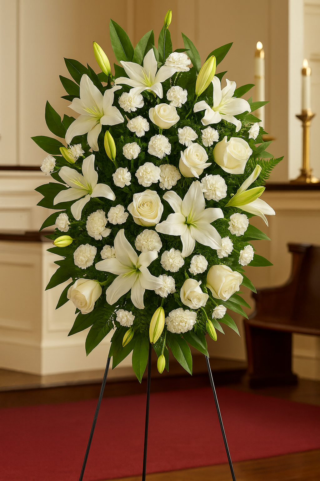 Sympathy_Floral_Wreath_in_Church