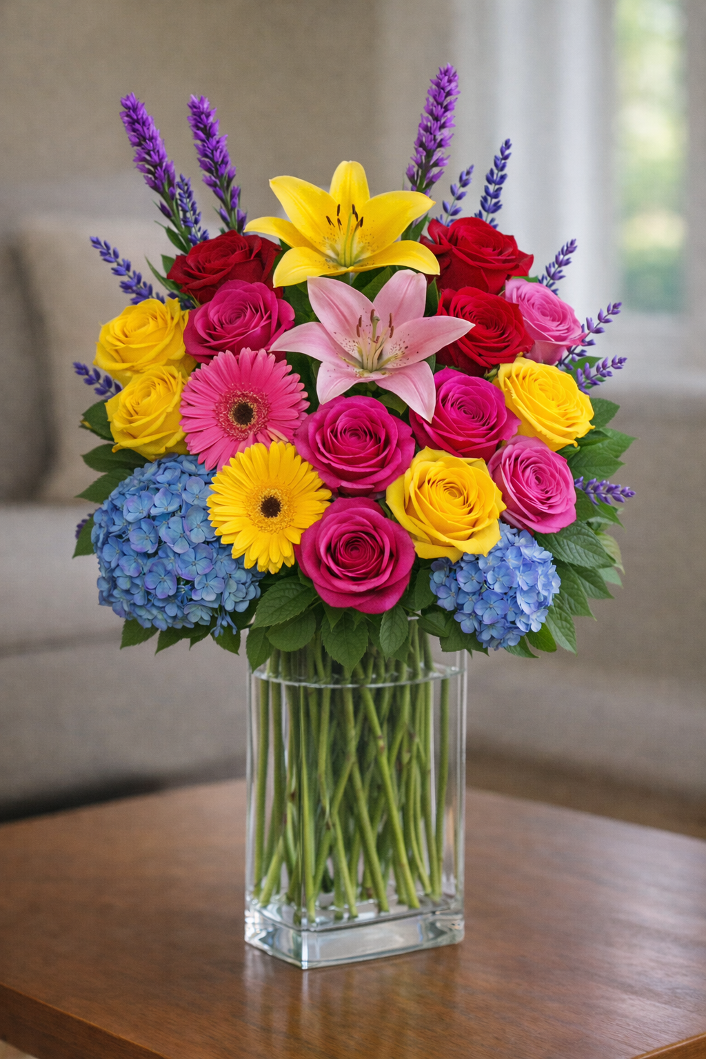 Radiant Joy Designer Arrangement (Complementing Design Container)